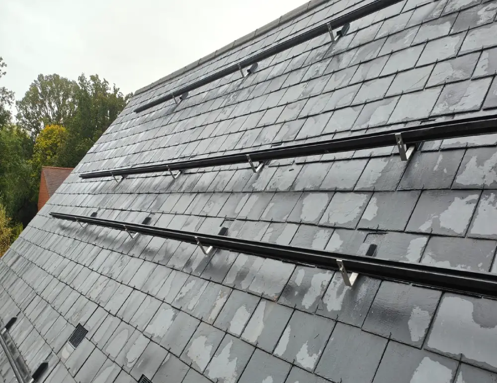 solar panels on roof